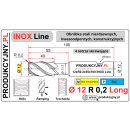 Frez fi 12 R0,2 INOX LONG